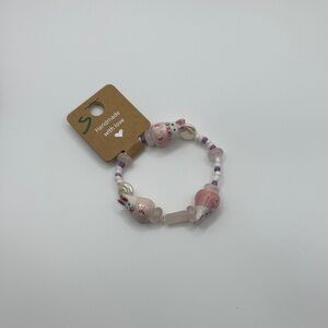 Handmade Pink Beaded Bracelet